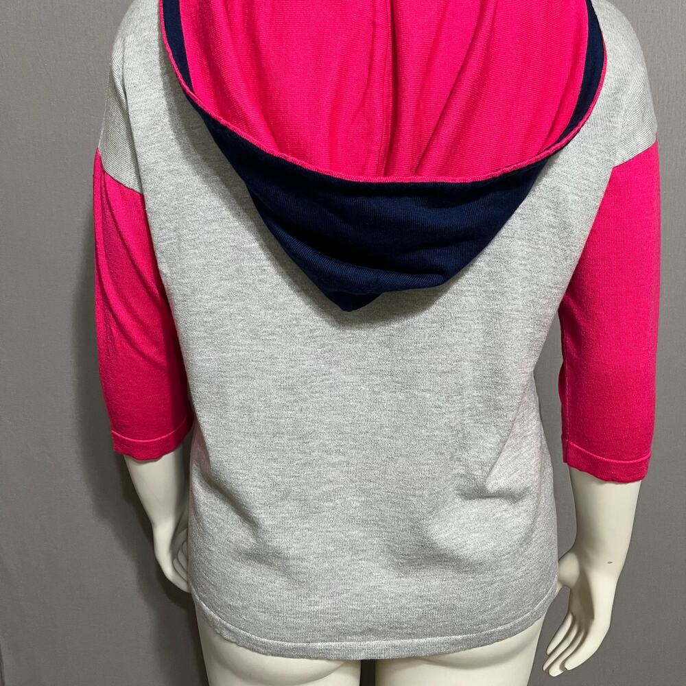 SOLD❌❌❌ Angel Gray Paint Splatter With Pink Sleeve Zip Up Cardigan Sz-Medium - Picture 5 of 9